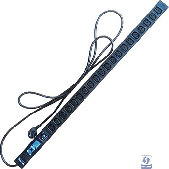 Вертикальный блок розеток, 20xC13, 250V, 16A, шнур 3 метра, вилка Schuko