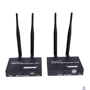 ORIENT VE054, WiFi HDMI KVM Extender (Tx+Rx), HDMI+USB беспроводной удлинитель до 200 м, HDMI 1.3, 1080p@60Hz, HDCP1.2, передача ИК сигнала управления , питание от внешних БП, метал. корпус  (31372)