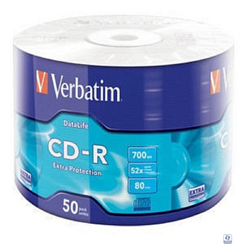 Verbatim Диски CD-R 700Mb 52x bulk (50шт) (43787)