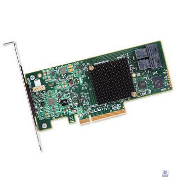 RAID-контроллер Broadcom 9341-8i SGL (LSI00407 / 05-26106-00)  PCIe 3.0 x8 LP, SAS/SATA 12G, RAID 0,1,5,10,50, 8port(2*int SFF8643), 3008ROC, (003112) 