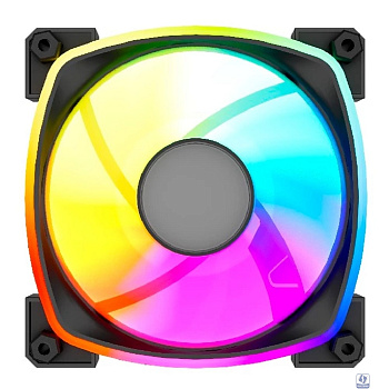 Powercase Вентилятор (M55MR-12W ARGB) White 120x120x25mm (PWM, 100шт./кор, 4pin PWM (M+F)+ 3pin ARGB (M+F), 600-1500±10% об/мин) Bulk