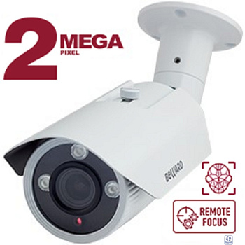 BEWARD B2530RVZ2 Уличная IP-камера 2Мп, 1/2.8'' КМОП SONY Starvis, объектив 2.7-13.5мм, ИК-подсветка до 25м, microSDXC (до 256 ГБ), детекция лиц, IP66