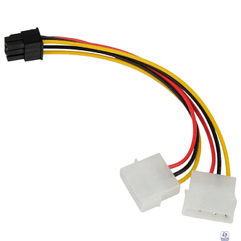 Cablexpert Кабель питания PCIe 2xMolex 3pin(M) / PCIe 6pin(M), 15см, пакет (CC-PSU-63-15CM)