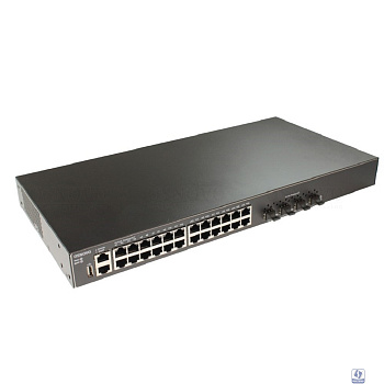 SW-24G4X-L3ST Управляемый стекируемый L3 коммутатор Gigabit Ethernet на 24xRJ45 + 4x10G SFP+ Uplink.