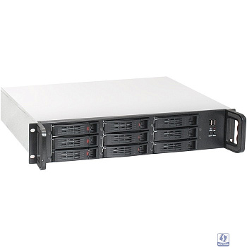 Exegate EX292584RUS Серверный корпус ExeGate Pro 2U650-HS09 <RM 19", высота 2U, глубина 650, БП 2U-600ADS, 9xHotSwap, 2*USB>