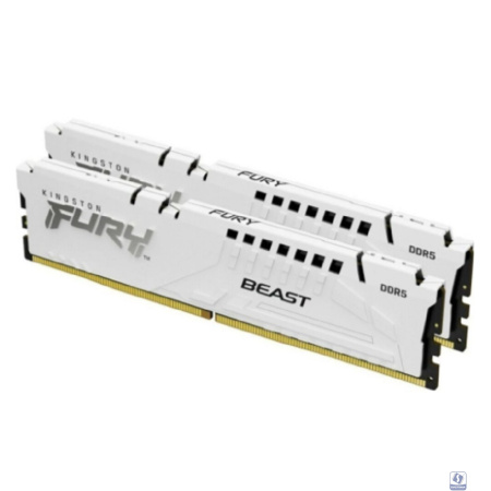 Kingston DDR5 DIMM 32GB (2x16GB) 6000MT/s CL36 FURY Beast White EXPO Non-ECC Unbuffered (Kit of 2) 1RX8 36-44-44 1.35V 288-pin 16Gbit 