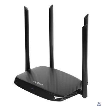 Digma DWR-AC1201 Роутер беспроводной AC1200 10/100BASE-TX черный