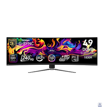 MSI MPG 49" 491CQPX QD-OLED черный 