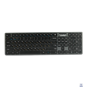 Повреждение упаковки Клавиатура беспроводная Gembird KBW-8460, 103кл+5 доп, 12Fn, ножничная, тихая, BT 5.0/2.4 ГГц, черная