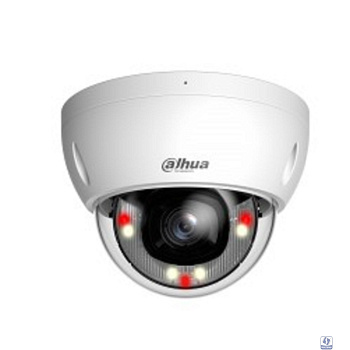 DAHUA DH-IPC-HDBW2449EP-S-IL-0280B Уличная купольная IP-видеокамера SmartDualLight 4Мп, 1/2.9” CMOS, объектив 2.8мм, видеоаналитика, микрофон, ИК 30м, LED 30м, IP67, IK10 , металл