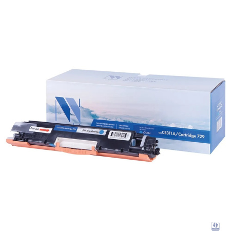 NVPrint CE311A/CRG729 Картридж для HP Color LaserJet CP1025/Canon i-SENSYS LBP7010C, cyan (1000K)