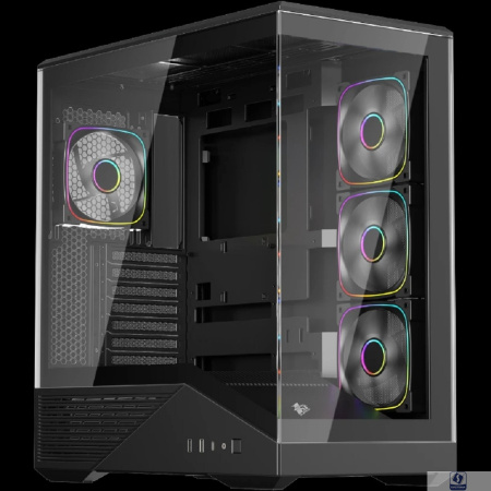 1STPLAYER Корпус GM7 ARGB Black / ATX / 4x120mm ARGB fans / GM7-BK-3FN7R-1FN7