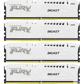 Kingston DDR5 DIMM 64GB 6000MT/s CL40 (Kit of 4) FURY Beast White XMP