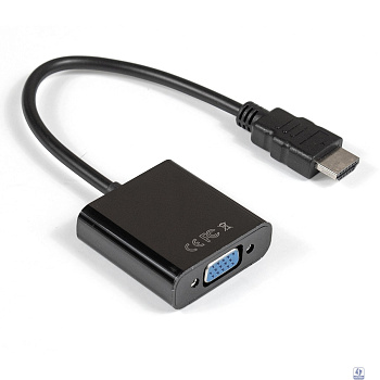 Exegate EX284926RUS Кабель-переходник HDMI-VGA ExeGate EX-HDMIM-VGAF-0.15 (19M/15F, 0,15м)