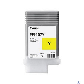 Canon PFI-107Y 6708B001 Картридж для  iPF680/685/770/780/785, Желтый, 130ml 