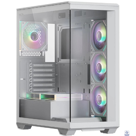 Корпус XASTRA Q600 6ARGB-C10-UC White ATX/Aquarium/Screewless/6x120mm ARGB PWM FM fans/Argb+PWM HUB 10port/ Type-C/ Q600-6FM12A-C10-UC-WH