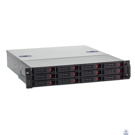 Exegate EX281233RUS Серверный корпус ExeGate Pro 2U550-HS12 <RM 19",  высота 2U, глубина 550, без БП, 12xHotSwap, USB>
