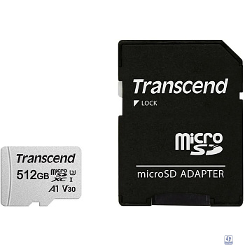 Micro SecureDigital 512Gb Transcend  Class10 TS512GUSD300S-A + adapter