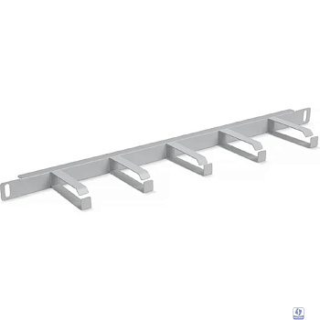 Cabeus JB08-0,5U-GY Кабельный органайзер горизонтальный 19" 0.5U, 5 колец, металлический, цвет серый (RAL7035)