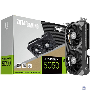 Видеокарта ZOTAC GAMING GeForce RTX 5050 TWIN EDGE 8Gb DDR6 128 bit 2235/2572 Mzh 3*DP/HDMI  2*FAN (ZT-B50500E-10M) RTL