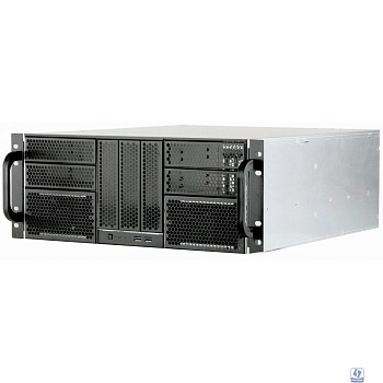 Procase RE411-D7H6-FE-65 Корпус 4U server case,7x5.25+6HDD,черный,без блока питания,глубина 650мм,MB EATX 12"x13",панель вентиляторов 3х120