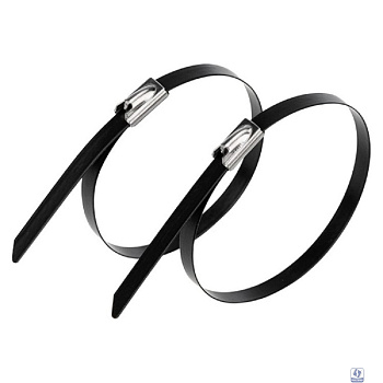 Rexant (07-0208-5) Стяжка кабельная стальная (304) с полимерным покрытием 200x4,6мм (50 шт/уп)