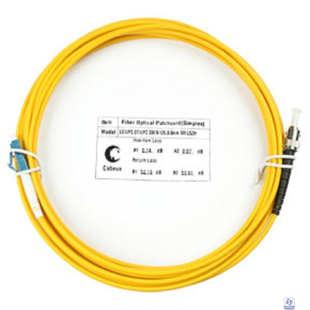 Cabeus FOP(s)-9-LC-ST-15m Шнур оптический simplex LC-ST 9/125 sm 15м LSZH