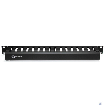 5bites Панель-органайзер кабеля CM-101B для сетевых шкафов ГРЕБЕНКА / КРЫШКА / 1U / 19" / BLACK