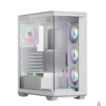 XASTRA Корпус Q600 6ARGB-C10-WH White ATX/Aquarium/Screewless/6x120mm ARGB PWM FM fans/Argb+PWM HUB 10port/ Q600-6FM12A-C10-WH