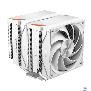 Кулер для процессора/ PCCooler RZ620 WH (260W, 4-pin PWM, 158mm, Al/Cu, 6x6mm, 2x120mm, 86.73CFM, 32dBA, 1800RPM, S: 1851/1700/1200/115X, AM5/AM4, white)