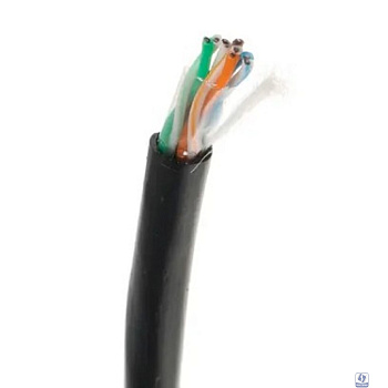 PROconnect (01-0054) Кабель витая пара U/UTP, CAT 5e, PE, 4PR, 24AWG, OUTDOOR, SOLID, черный, 305м
