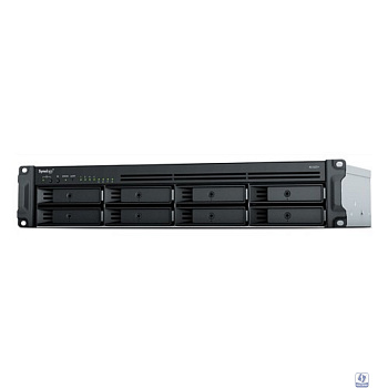 Synology RS1221RP+ Сетевое хранилище QC2.2GHzCPU/4GbDDR4(upto32)/RAID0,1,5,6,10/upto 8 hot plug HDDs SATA(3,5'or2,5')(upto 12 with RX418)/2xUSB3.2/1eSATA/iSCSI/4xGbE(+1Expslot)/2xIPcam(upto 40)/2xPS 