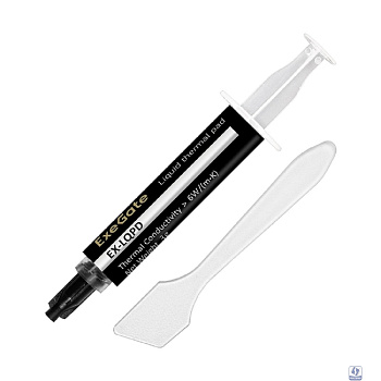 Exegate EX296175RUS Жидкая термопрокладка ExeGate EX-LQPD (6 Вт/(м•К), 3г шприц с лопаткой)