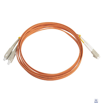 Hyperline FC-50-LC-SC-PC-3M Патч-корд волоконно-оптический (шнур) MM 50/125, LC-SC, duplex, LSZH, 3 м[ FC-D2-50-LC/PR-SC/PR-H-3M-LSZH-OR]