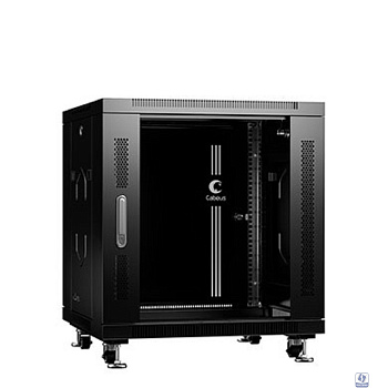 CABEUS SH-05C-12U60/80-BK ШКАФ МОНТАЖНЫЙ ТЕЛЕКОММУНИКАЦИОННЫЙ 19" НАПОЛЬНЫЙ ДЛЯ РАСПРЕДЕЛИТЕЛЬНОГО И СЕРВЕРНОГО ОБОРУДОВАНИЯ 12U 600X800X730MM (ШХГХВ) ПЕРЕДНЯЯ СТЕКЛЯННАЯ И ЗАДНЯЯ СПЛОШНАЯ МЕТАЛЛИЧЕСК