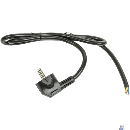 Кабель питания Filum FL-PC-SH90-C2-1.0-BK ПВС-ВП 3x1.5 CEE 7/7(Schuko) угловая - свободный конец, 220/250В, 16А, чёрный, 1м (1035733)