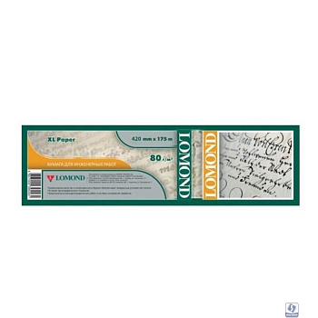 LOMOND 1209129 Бумага Lomond 80г/м2, 420мм*175м*76мм, офсет,  инженерная