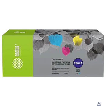 Картридж струйный Cactus CS-EPT8042 T8042 голубой (700мл) для Epson SureColor SC-P6000/7000