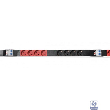 REM Верт блок розеток, мониторинг, измерение, 3 фазы 16А, 24S, 1820 мм, вх IEC 309, шнур 3м R-MC8-3x16-24S-MI-1820-3-3PN