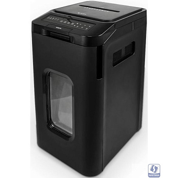 ГЕЛЕОС Уничтожитель документов АП55-5,     DIN P-5 (5 ур-нь секр.), фрагмент 1,9х12мм,   АВТОПОДАЧА 400 лист  (70г/м2), пл.карты/скрепки/скобы, 55 литров   