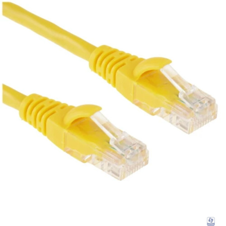 Патч-корд UTP Cablexpert PP6U-0.5M/Y кат.6, 0.5м, литой, многожильный (жёлтый)