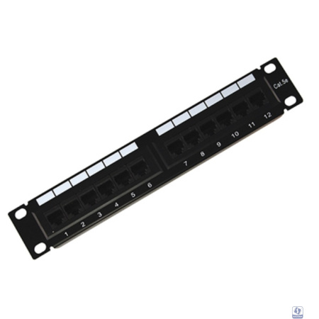 Rexant (04-0025) Панель коммутационная 10", 1U, 12 портов UTP, RJ-45, CAT 5e