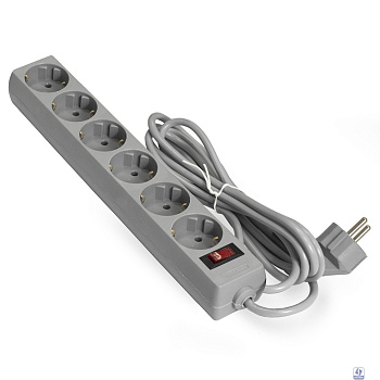 Exegate EX119394RUS Сетевой фильтр Exegate SP-6-5G (6 розеток, 5м, евровилка, серый)