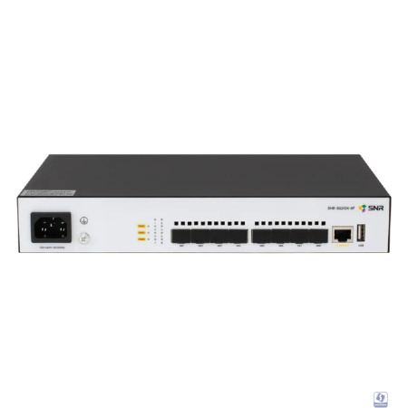 SNR SNR-S5210X-8F-RPS Управляемый коммутатор уровня 2+, 8 портов 1/10G SFP+, встроенный БП ~220V AC, RPS 12V DC