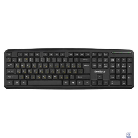 Exegate EX299547RUS Клавиатура ExeGate Professional Standard LY-331S (USB, полноразмерная, влагозащищенная, 104кл., Enter большой, длина кабеля 1,7м, черная, RTL)