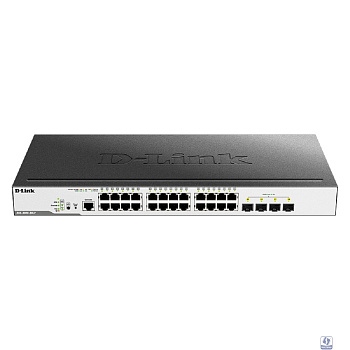 D-Link DGS-3000-28LP/B1A Управляемый L2 коммутатор с 24 портами 10/100/1000Base-T и 4 портами 1000Base-X SFP (24 порта PoE 802.3af/at, PoE-бюджет 193 Вт)