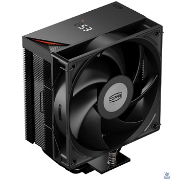 Кулер для процессора/ PCCooler RT500 Digital BK (240W, 4-pin PWM, LED temp., 152mm, Al/Cu, 5x6mm, 1x120mm, 73.32CFM, 34.9dBA, 2200RPM, S: 1851/1700/1200/115X, AM5/AM4, black)