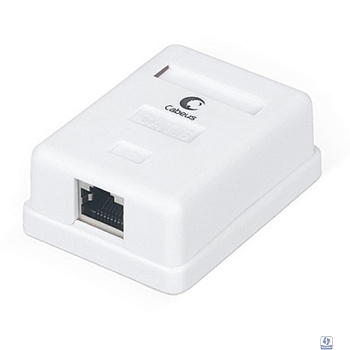 CABEUS WS-8P8C-CAT.6-SH-1 РОЗЕТКА КОМПЬЮТЕРНАЯ RJ-45(8P8C), КАТЕГОРИЯ 6, ЭКРАНИРОВАННАЯ, ОДИНАРНАЯ, ВНЕШНЯЯ, DUAL IDC
