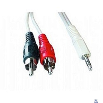 Кабель аудио Gembird, джек3.5 / 2xRCA, 2.5м [CCA-458-2.5M]