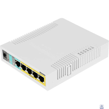 MikroTik RB260GSP (CSS106-1G-4P-1S) Коммутатор RouterBOARD 260GSP 1xSFP, 5x10/100/1000 Gigabit Ethernet, PoE with indoor case and power supply